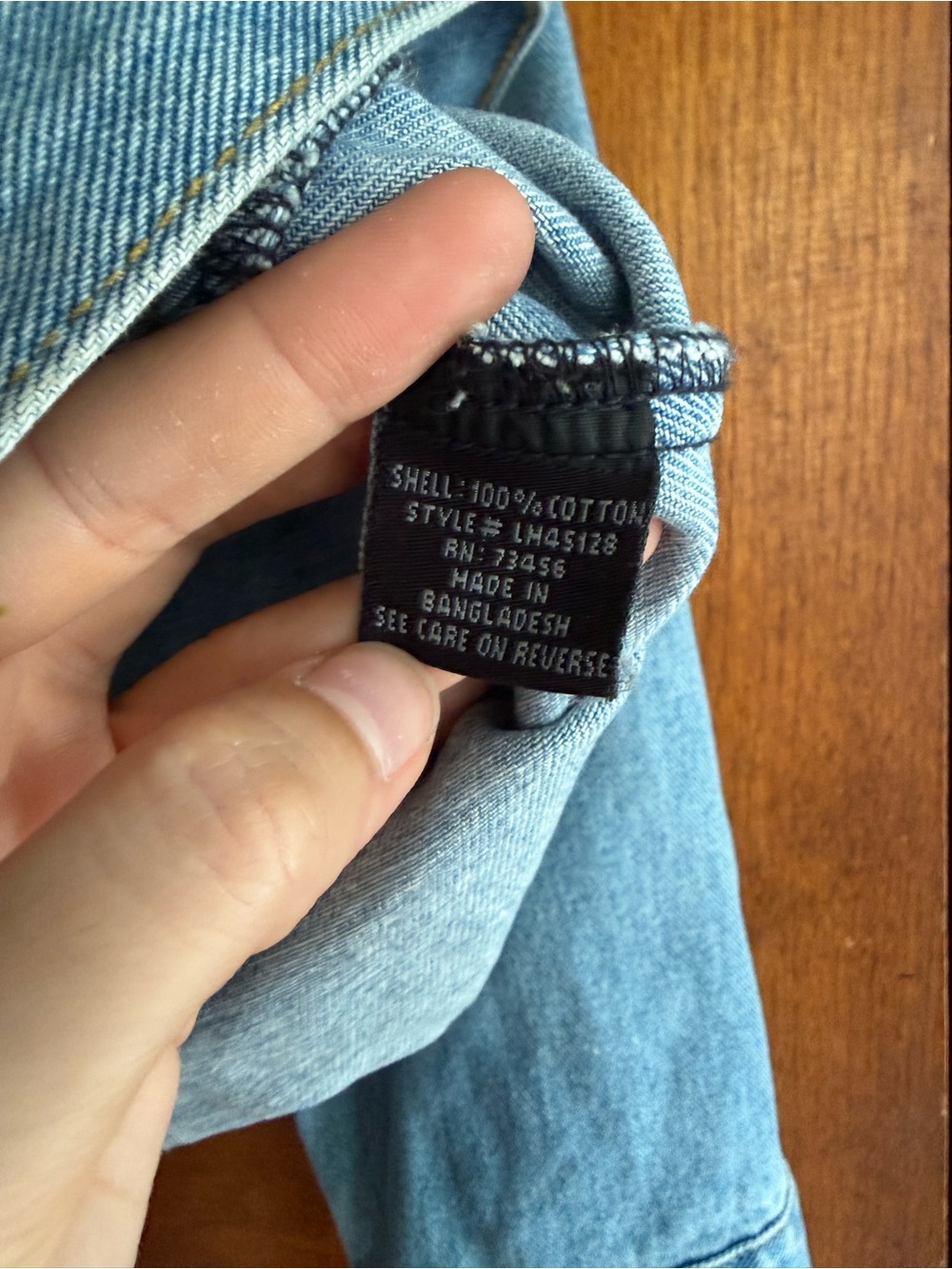 LEE 100% Cotton Trucker Jacket Denim Jean Jacket Button Down XL - Picture 5 of 8